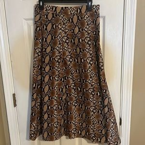 Snakeskin midiskirt